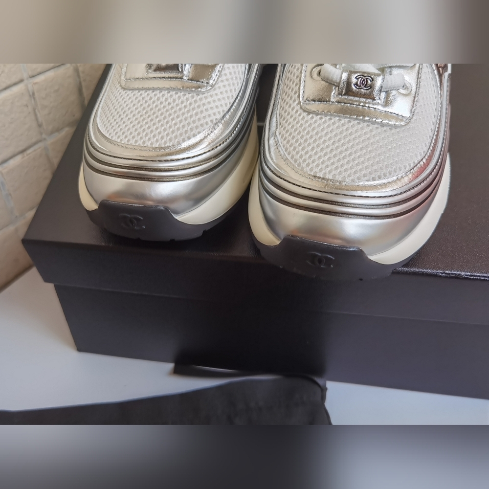 Chanel Silver Sneakers - Picture 6 of 13